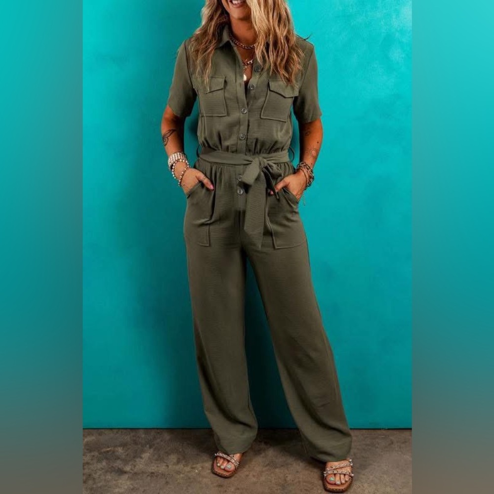 Olive Green Women's Jumpsuit